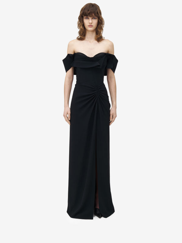 ALEXANDER MCQUEEN - Off-the-shoulder evening dress - Item 829989QEAAA1000